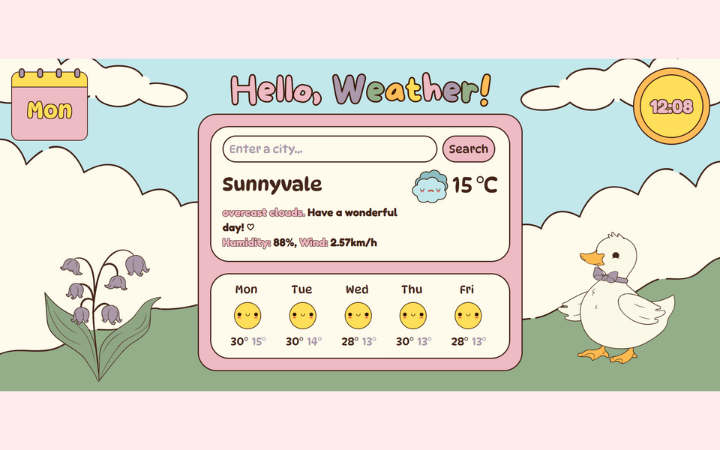 cute weather app